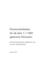 Pensionsleitfaden für ab dem 1.1.1955 geborene ... - gehaltskasse.at