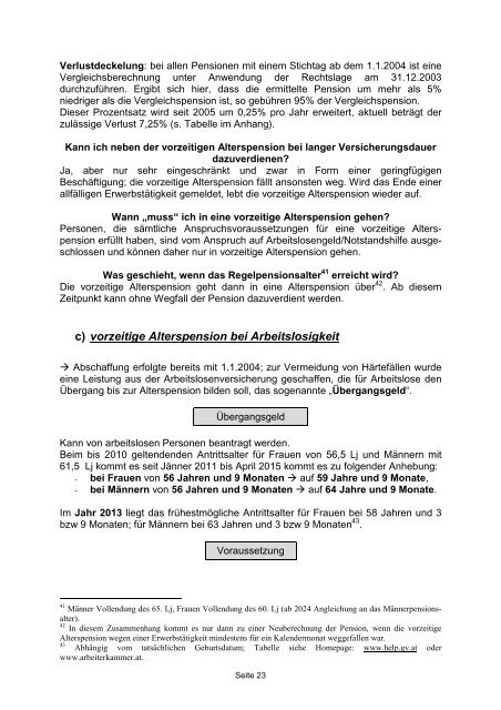 Pensionsleitfaden für ab dem 1.1.1955 geborene ... - gehaltskasse.at