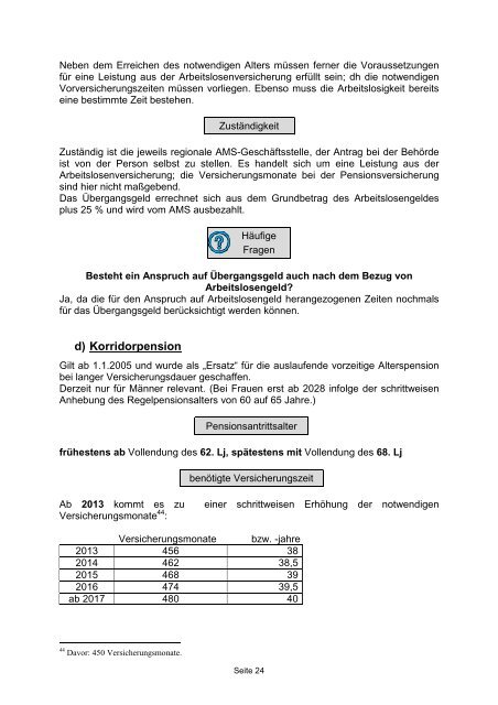 Pensionsleitfaden für ab dem 1.1.1955 geborene ... - gehaltskasse.at