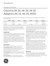 Columns XK 16, XK 26, XK 50 Adaptors AK 16, AK 26, AK50