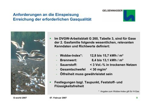 Vortrag von Dr. Bernhard Klocke auf der E ... - Gelsenwasser AG