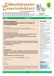 Käbschütztaler Gemeindeblatt - Gemeinde Käbschütztal