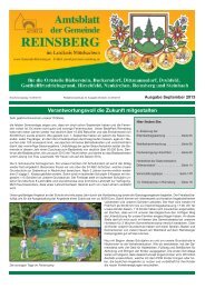 10.09.2013 - der Gemeinde Reinsberg