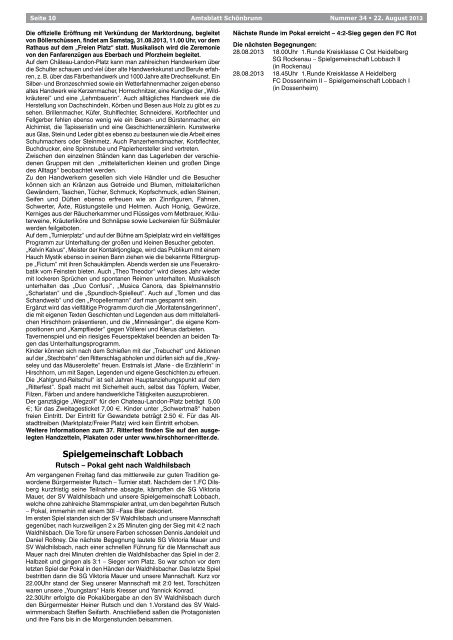 Amtsblatt KW 34 vom 22.08.2013 - Schönbrunn