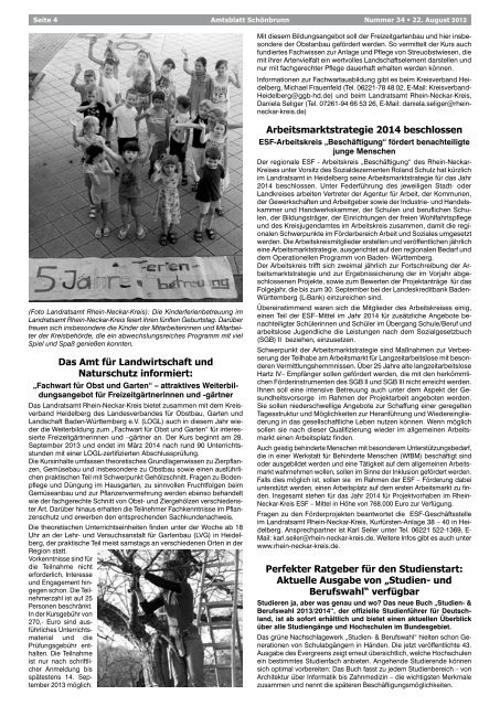 Amtsblatt KW 34 vom 22.08.2013 - Schönbrunn