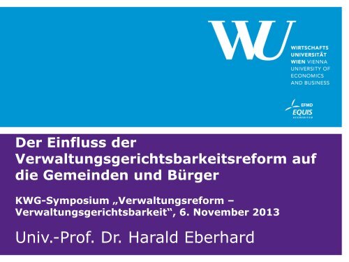 Präsentation zum Vortrag von Dr. Harald Eberhard