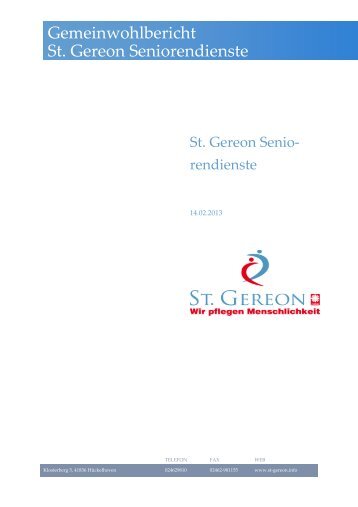 St. Gereon Seniorendienste - Gemeinwohl-Ökonomie