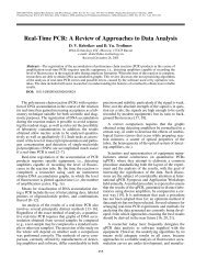 Real-time PCR: A review of approaches to data analysis