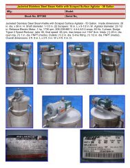 Jacketed Stainless Steel Steam Kettle with Scraped Surface Agitator ...