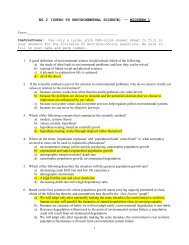 ES 2 (INTRO TO ENVIRONEMTNAL SCIENCE) -- MIDTERM 1