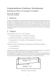 Modellseismik - Institut für Geophysik, Universität Hamburg