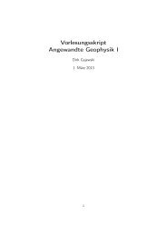 Skript - Institut für Geophysik, Universität Hamburg