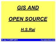 GIS AND OPEN SOURCE - Geospatial World Forum