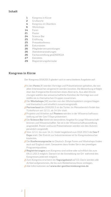 Programm des DGK 2013 - Bundesverband Geothermie