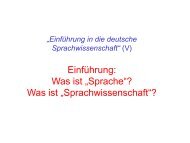 Was ist „Sprache“? - Germanistisches Seminar