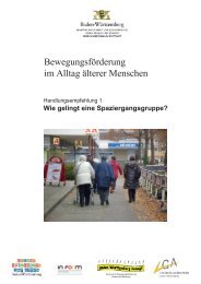 Handlungsempfehlung 1: Wie gelingt eine Spaziergangsgruppe?