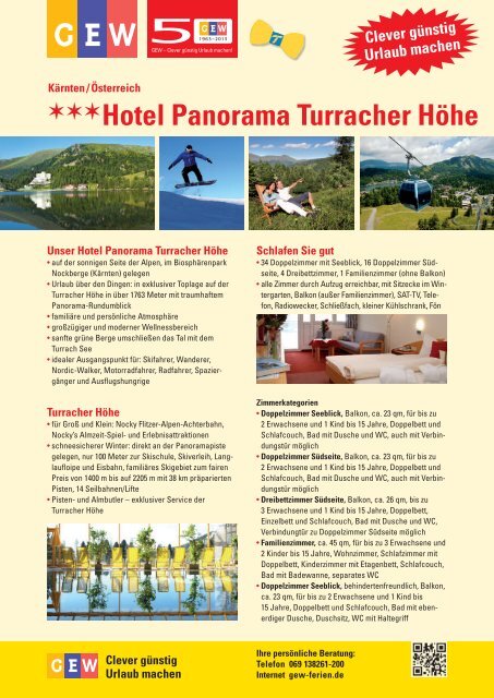 VVVHotel Panorama Turracher Höhe Clever günstig Urlaub ... - GEW