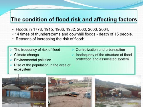 REDUCTION OF FLOOD RISK IN ULAANBAATAR CITY - GFDRR