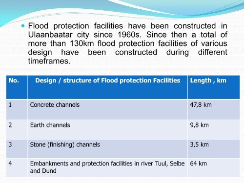 REDUCTION OF FLOOD RISK IN ULAANBAATAR CITY - GFDRR