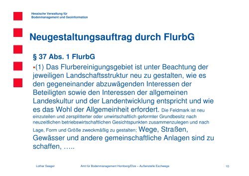 Vortrag 2 Flurbereinigung als Mittel zur Umsetzung von ... - GfG