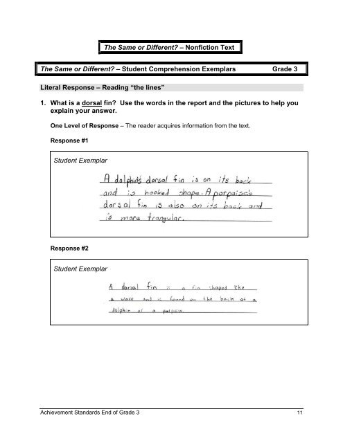 Reading and Writing Achievement Standards Curriculum