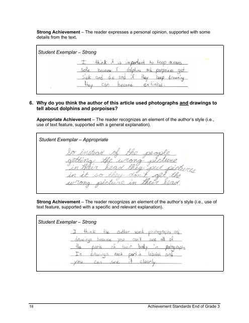 Reading and Writing Achievement Standards Curriculum