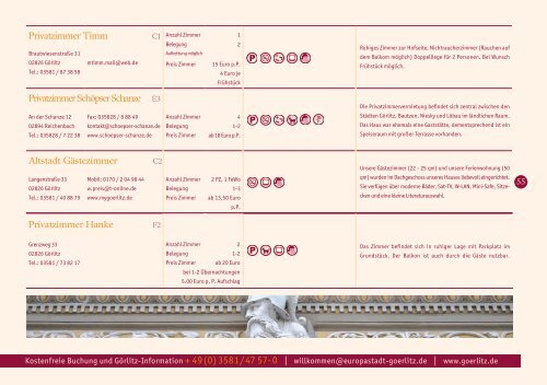 Gastgeberverzeichnis 2013 mit Hotels, Pensionen - Görlitz