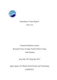 Natsushima “Cruise Report” NT13-19 Tsunami Prediction ... - jamstec