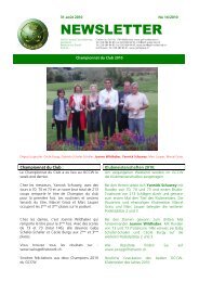 NEWSLETTER - Golf und Country Club Wallenried