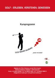 Kursprogramm - Golfclub Salzburg