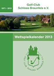 Wettspielkalenders 2012 - Golf-Club Schloss Braunfels eV