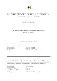 Detaillierte Aufstellung aller Mitgliedschaftskonditionen