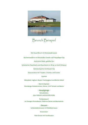 Brunch Beispiel - Golf Gleidingen