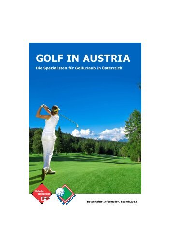 Infobroschüre zum Downloaden - Golf in Austria