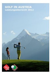 Golf in Austria-Leistungsübersicht