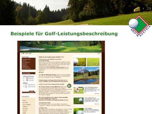 Deutschland: Profil Golfer - Golf in Austria