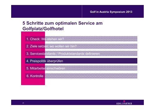 Sein Vortrag zum Download! - Golf in Austria