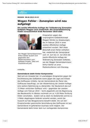 Neue Luzerner Zeitung AG - zisch ... - Golfplatz Meggen