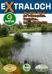 Wer baggert denn da? Auf´s Green geführt ... - GolfPark Leipzig