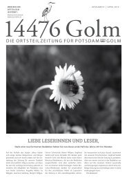 LIEBE LESERINNEN UND LESER, - Golm