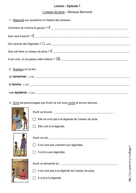 Episode 1 Loiseau De Pluie Gomme Gribouillages
