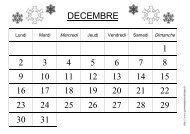 Calendriers mensuel et météo - Gomme & Gribouillages