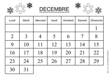 Calendriers mensuel et météo - Gomme & Gribouillages