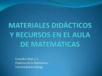 MATERIALES DIDÁCTICOS Y RECURSOS EN EL AULA DE ...