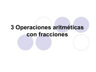 operaciones aritméticas con fracciones