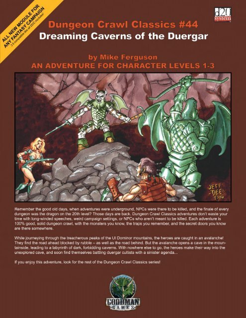 Dreaming Caverns of the Duergar - Goodman Games