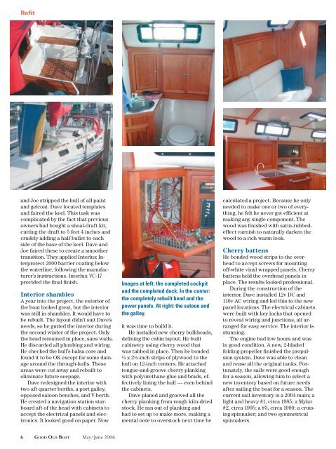 The sailing magazine for the rest of us! - Good Old Boat Magazine