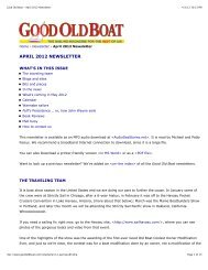 Good Old Boat - April 2012 Newsletter - Good Old Boat Magazine
