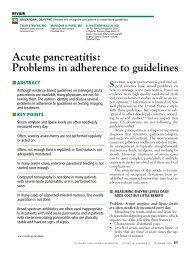 Acute pancreatitis: Problems in adherence to guidelines - Cleveland ...