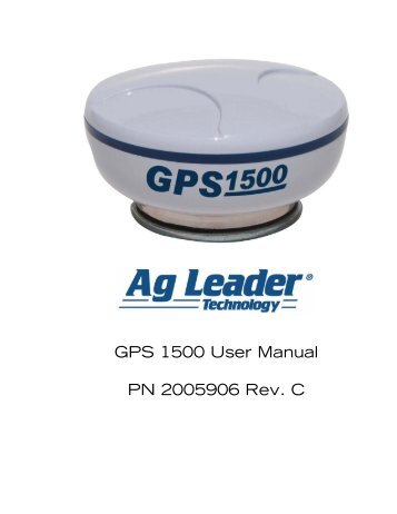 GPS 1500 User Manual PN 2005906 Rev. C - GoodSoil